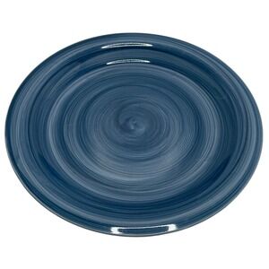 Citrus Grove Blue Swirl Hand Painted 10.5 Inch Ceramic Dinner Plate Replacement